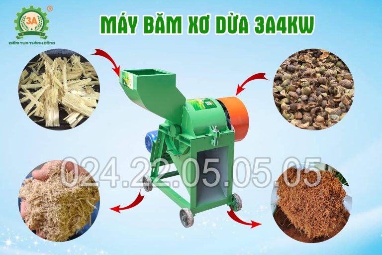 Máy băm xơ dừa 3a4kW